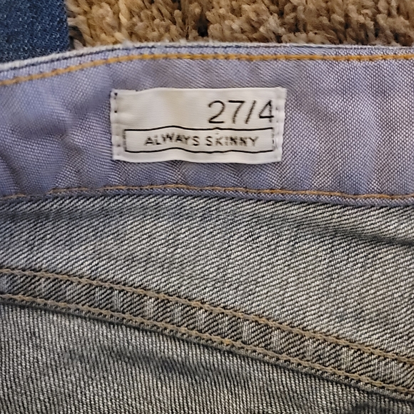Gap 1969 Always Skinny Medium Wash White Splatter Detail Jeans 27 - Picture 3 of 11